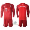 Officiële Voetbalshirt + Korte Broek FC Bayern München Thuis 2021-22 Lange Mouw - Kids